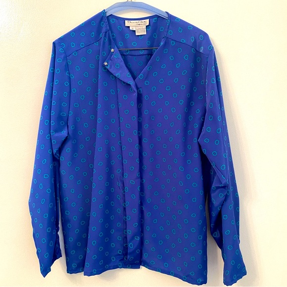 Vintage Oscar De La Renta expressions‎ blouse - Picture 1 of 5